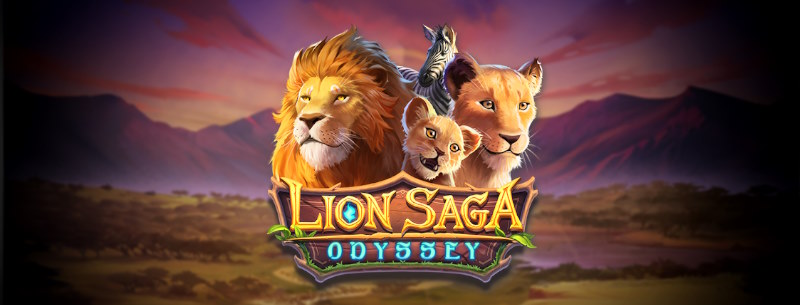 Lion Saga Odyssey slot game with epic adventure theme